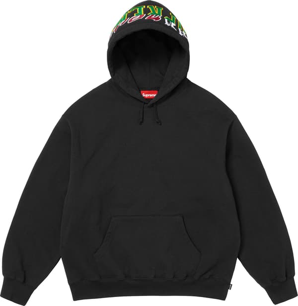 Supreme Multi Logos Hooded Sweatshirt - Black (front)