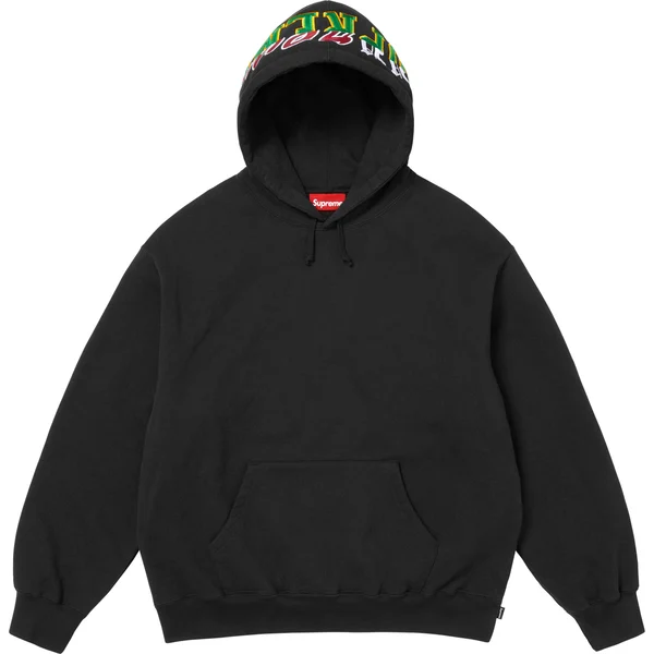 Supreme Multi Logos Hooded Sweatshirt - Black (front)