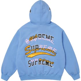 Supreme Multi Logos Hooded Sweatshirt Light Blue