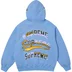Supreme Multi Logos Hooded Sweatshirt - Light Blue (front)