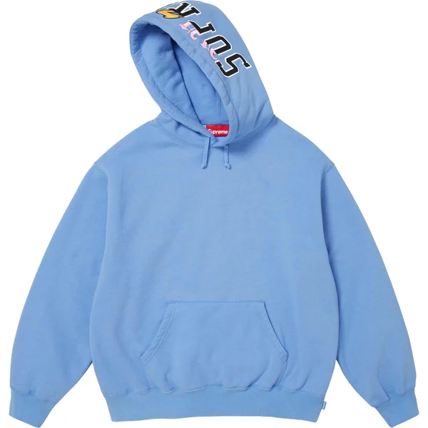 Supreme Multi Logos Hooded Sweatshirt - Light Blue (front)