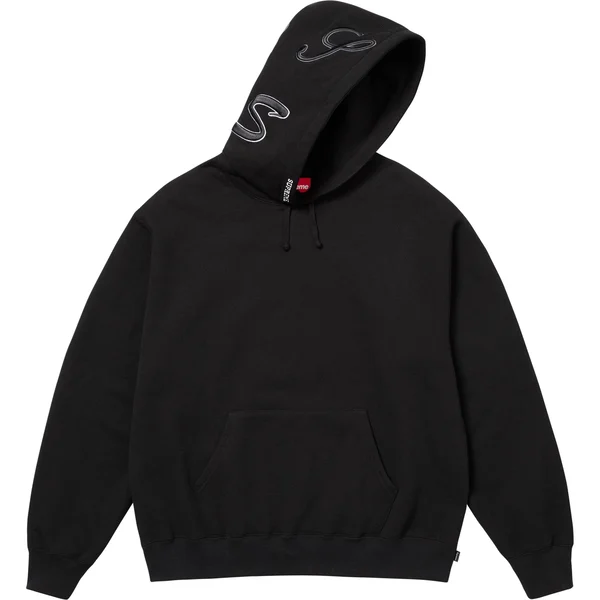 Supreme Multi S Logo Hooded Sweatshirt - Black (front)