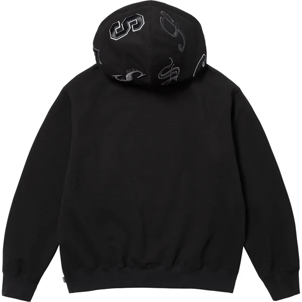 Supreme Multi S Logo Hooded Sweatshirt - Black (front)