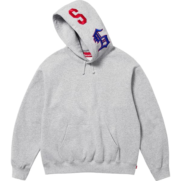 Supreme Multi S Logo Hooded Sweatshirt - Heather Grey (front)