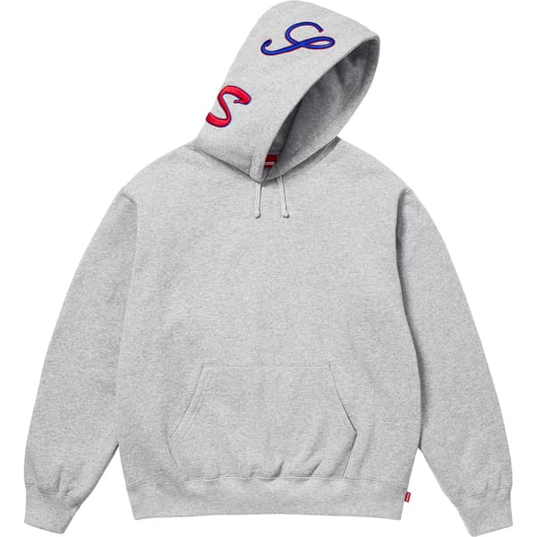 Supreme Multi S Logo Hooded Sweatshirt - Heather Grey (front)
