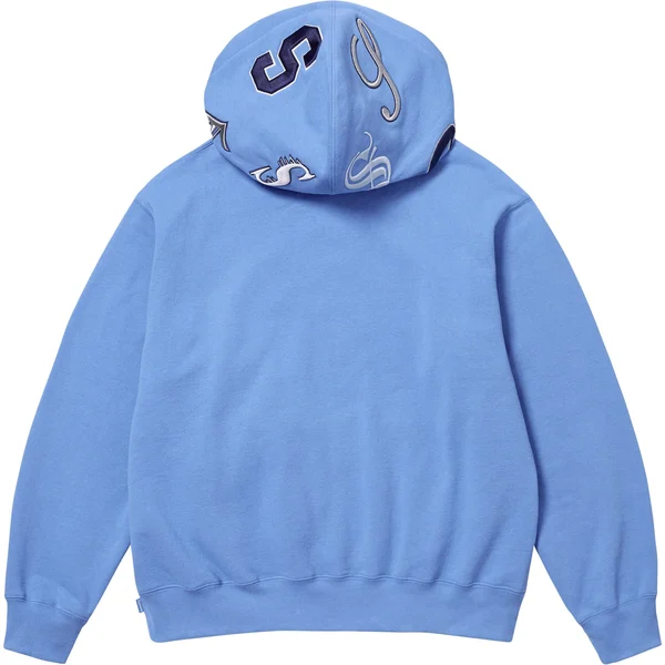 Supreme Multi S Logo Hooded Sweatshirt - Light Blue (front)