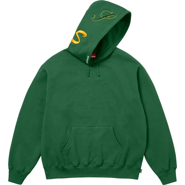 Supreme Multi S Logo Hooded Sweatshirt - Pine (front)