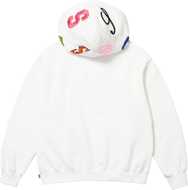 Supreme Multi S Logo Hooded Sweatshirt - White (front)
