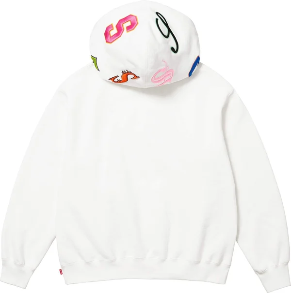 Supreme Multi S Logo Hooded Sweatshirt - White (front)
