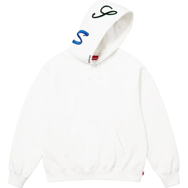 Supreme Multi S Logo Hooded Sweatshirt - White (front)