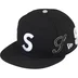 Supreme Multi S Logo New Era - Black (front)