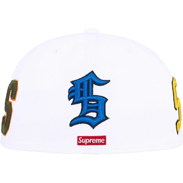 Supreme Multi S Logo New Era - White (front)