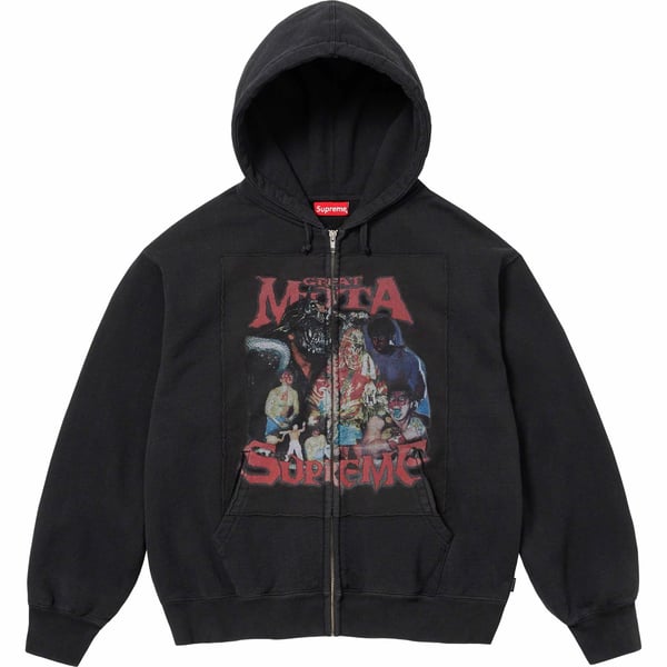 Supreme Muta Zip Up Hooded Sweatshirt - Black (front)