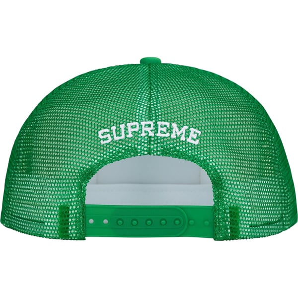 Supreme Name Plate Mesh Back 5-Panel - Green (front)