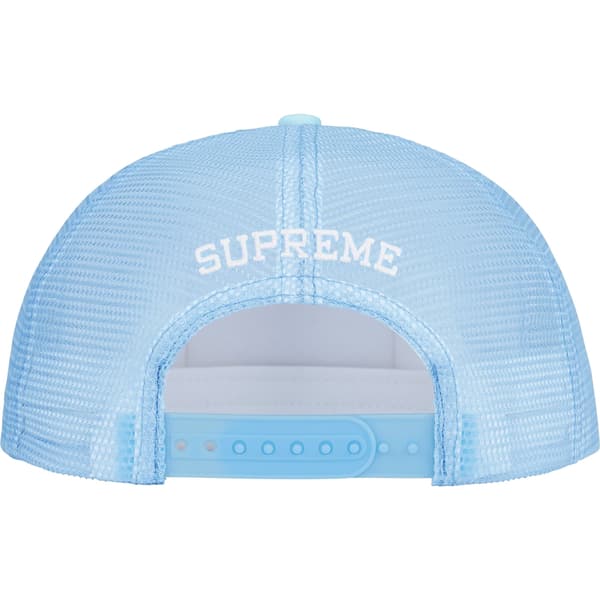 Supreme Name Plate Mesh Back 5-Panel - Light Blue (front)