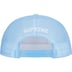 Supreme Name Plate Mesh Back 5-Panel - Light Blue (front)