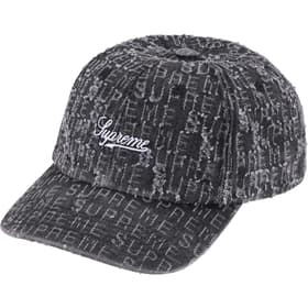 Supreme Needle Punch Denim 6-Panel Black