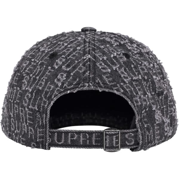 Supreme Needle Punch Denim 6-Panel - Black (front)