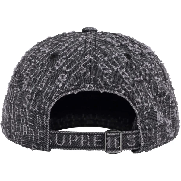 Supreme Needle Punch Denim 6-Panel - Black (front)