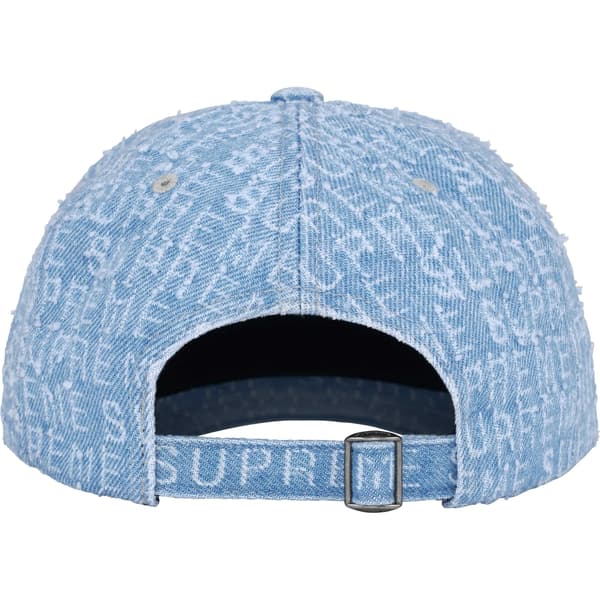 Supreme Needle Punch Denim 6-Panel - Washed Blue (front)