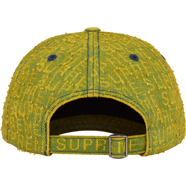 Supreme Needle Punch Denim 6-Panel - Washed Yellow (front)