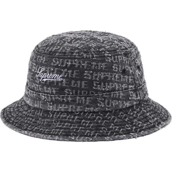 Supreme Needle Punch Denim Crusher - Black (front)