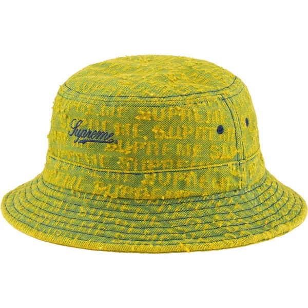 Supreme Needle Punch Denim Crusher - Washed Yellow (front)