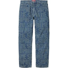 Supreme Needle Punch Regular Jean Washed Blue