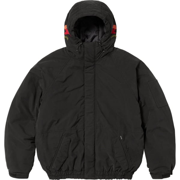 Supreme Needlepoint Hooded Jacket - Black (front)