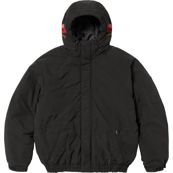 Supreme Needlepoint Hooded Jacket - Black (front)