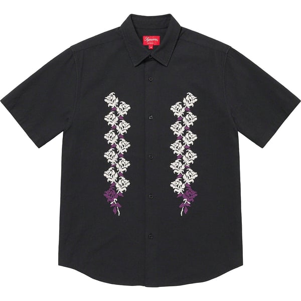 Supreme Needlepoint S/S Shirt - Black (front)