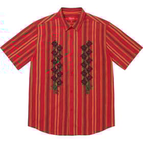 Supreme Needlepoint S/S Shirt Gold Stripe