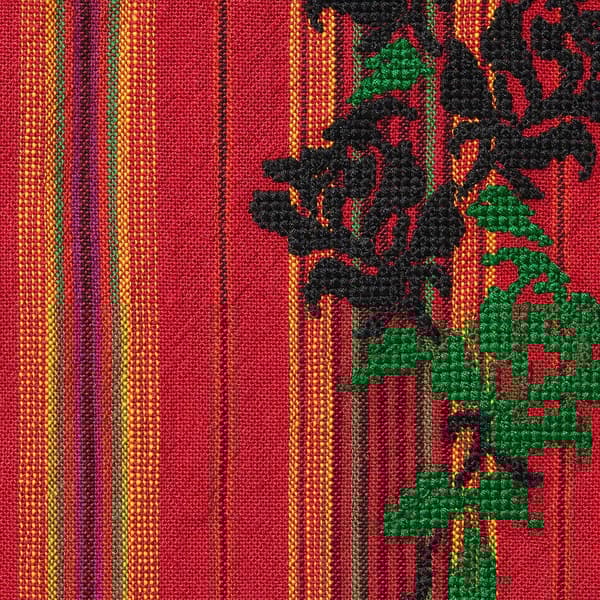 Supreme Needlepoint S/S Shirt - Gold Stripe (front)