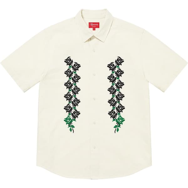 Supreme Needlepoint S/S Shirt - White (front)