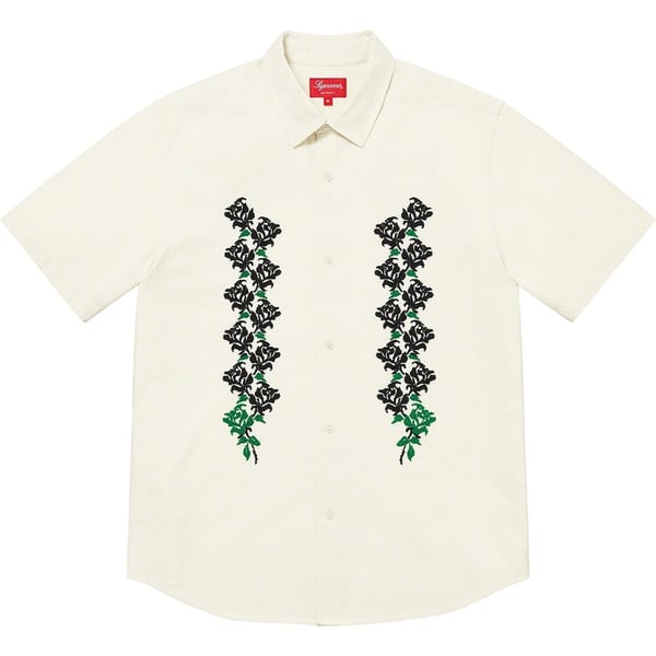 Supreme Needlepoint S/S Shirt - White (front)