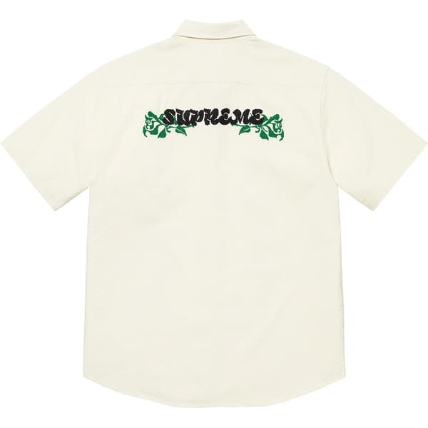 Supreme Needlepoint S/S Shirt - White (front)