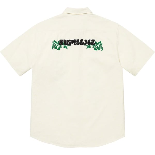 Supreme Needlepoint S/S Shirt - White (front)