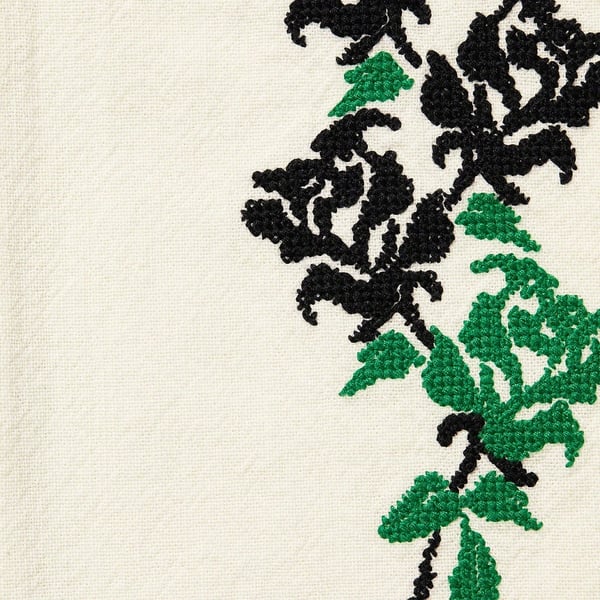 Supreme Needlepoint S/S Shirt - White (front)