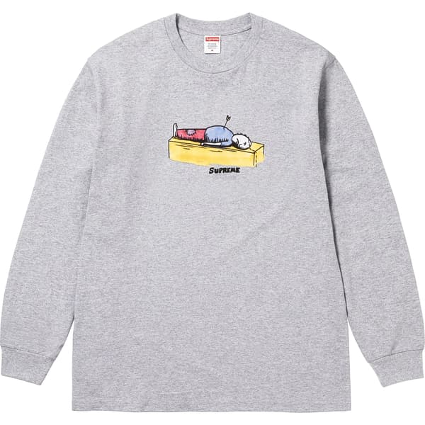Supreme Neil Blender Arrow L/S Tee - Heather Grey (front)