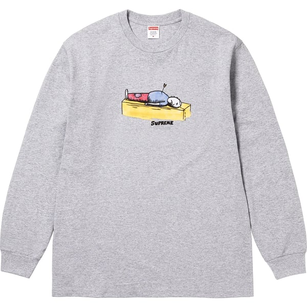 Supreme Neil Blender Arrow L/S Tee - Heather Grey (front)