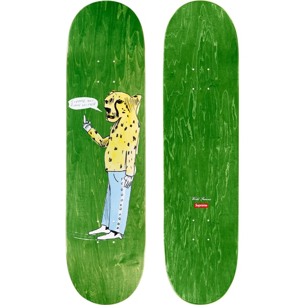 Supreme Neil Blender Cheetah Skateboard - 8.5" x 32.25" (front)