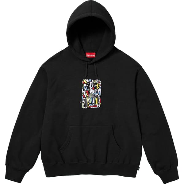 Supreme Neil Blender Mosaic Hooded Sweatshirt - Black (front)