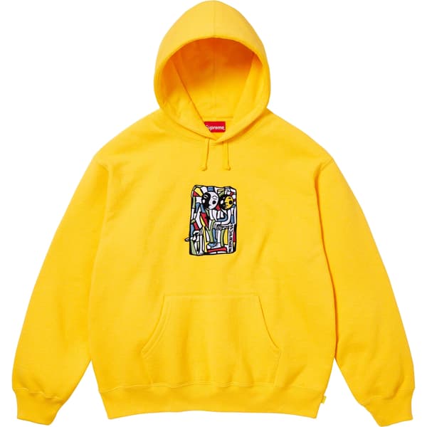 Supreme Neil Blender Mosaic Hooded Sweatshirt - Yellow (front)