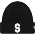 Supreme New Era $ Beanie - Black (front)