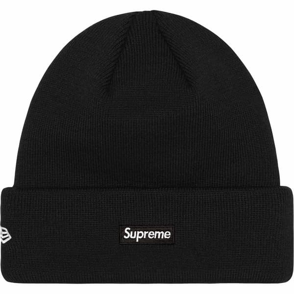 Supreme New Era $ Beanie - Black (front)