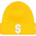 Supreme New Era $ Beanie - Gold (front)