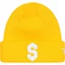 Supreme New Era $ Beanie - Gold (front)