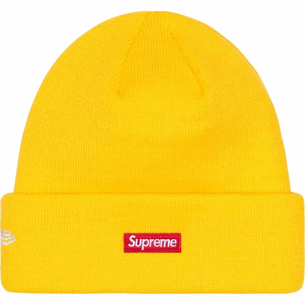 Supreme New Era $ Beanie - Gold (front)