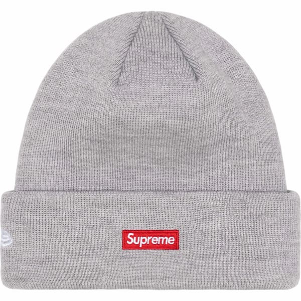 Supreme New Era $ Beanie - Heather Grey (front)