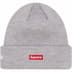 Supreme New Era $ Beanie - Heather Grey (front)
